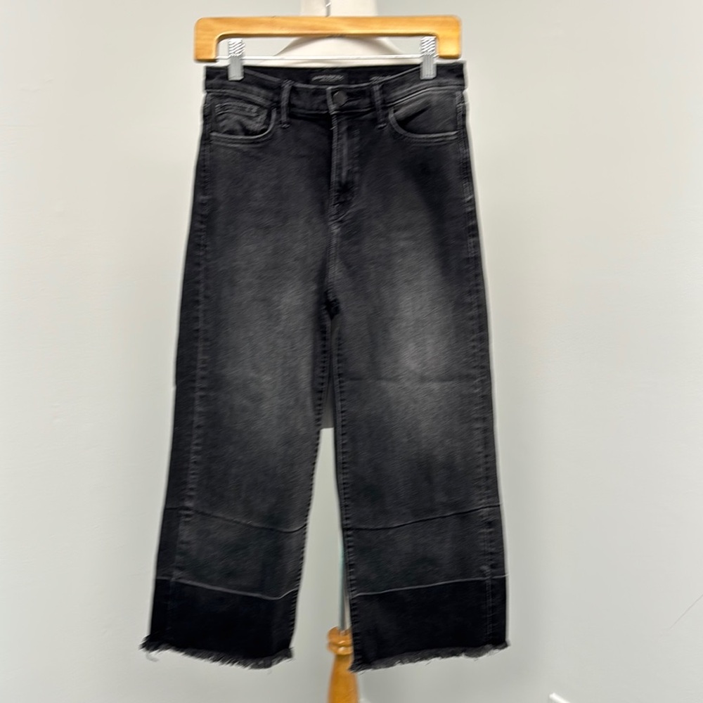 Banana Republic High Rise Wide Leg Crop Cotton Blend Jeans sz.27